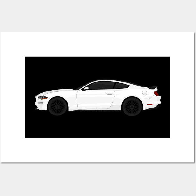 MUSTANG GT WHITE Wall Art by VENZ0LIC